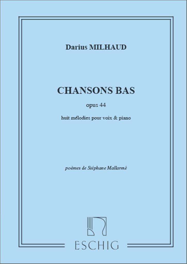 Chansons Bas Chant-Piano